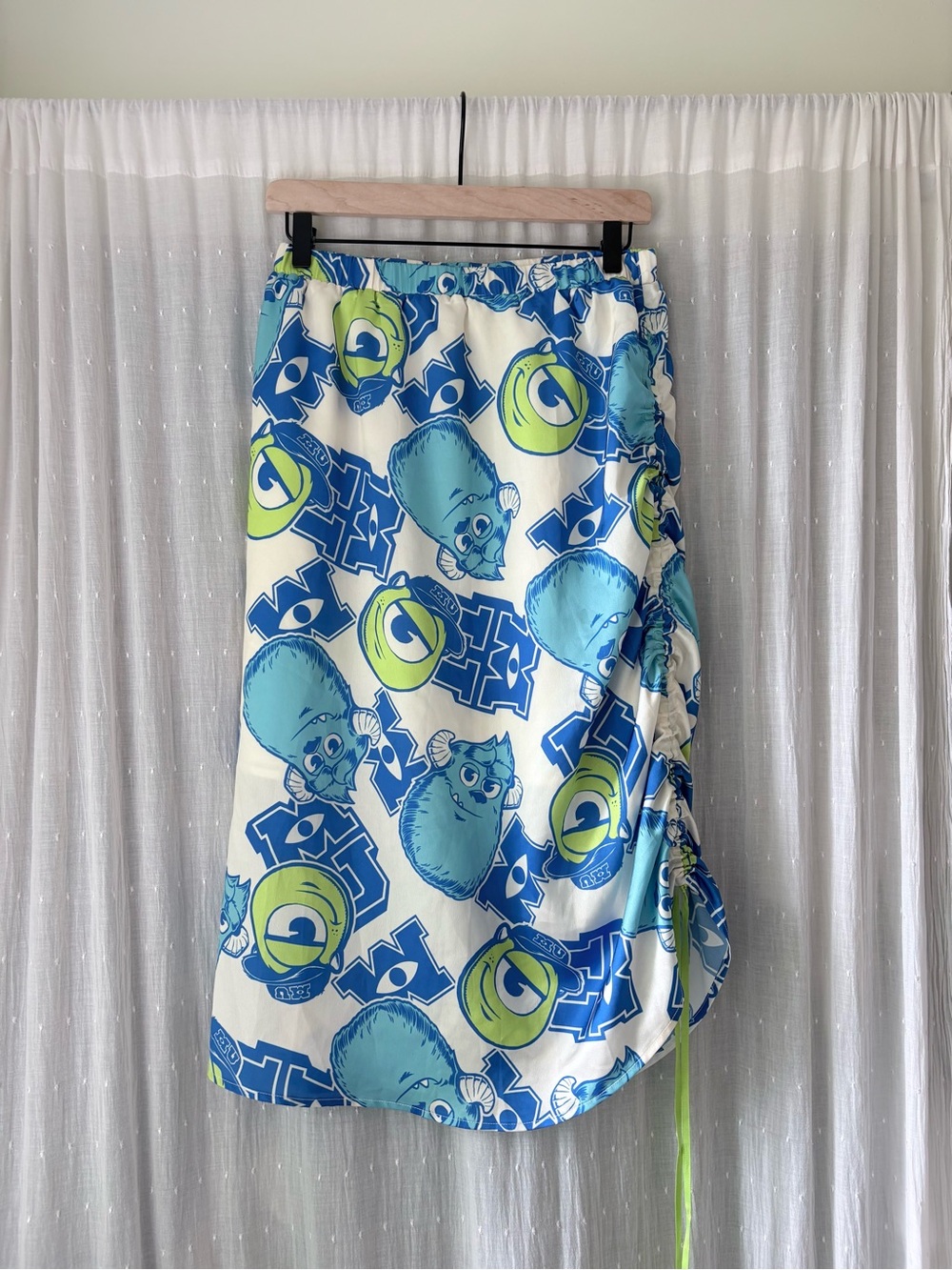 Disney Pixar Monster Inc Mike & Sully Printed Drawstring Skirt